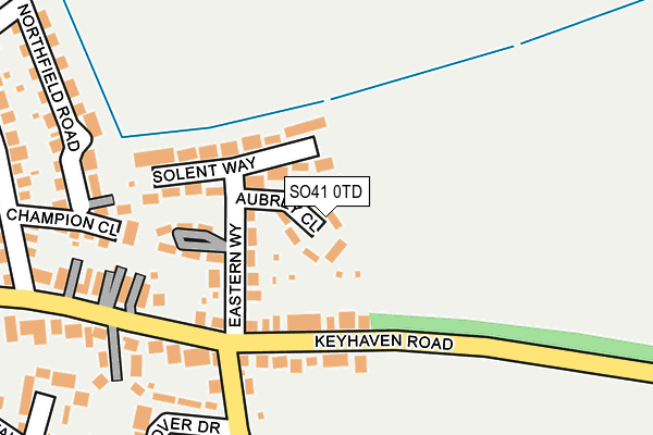 SO41 0TD map - OS OpenMap – Local (Ordnance Survey)