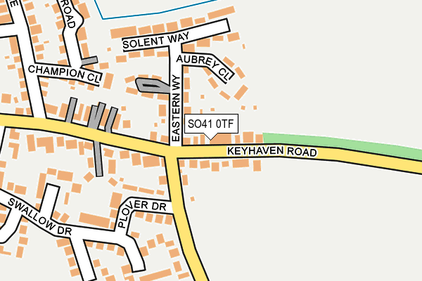 SO41 0TF map - OS OpenMap – Local (Ordnance Survey)