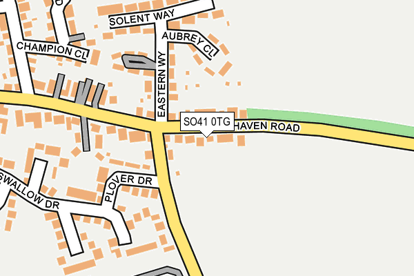 SO41 0TG map - OS OpenMap – Local (Ordnance Survey)