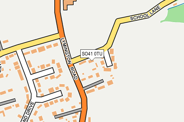 SO41 0TU map - OS OpenMap – Local (Ordnance Survey)