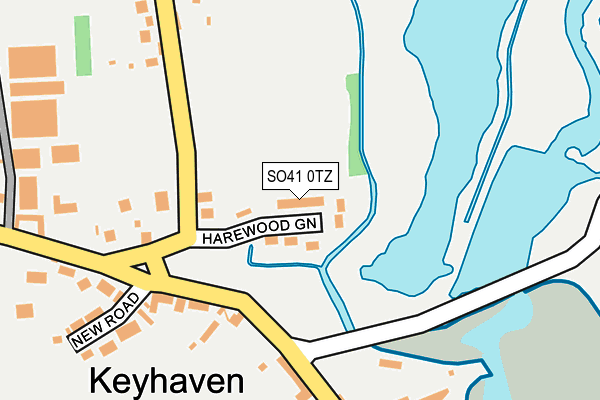 SO41 0TZ map - OS OpenMap – Local (Ordnance Survey)