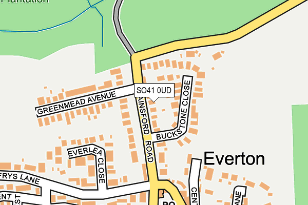 SO41 0UD map - OS OpenMap – Local (Ordnance Survey)