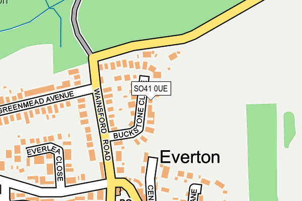 SO41 0UE map - OS OpenMap – Local (Ordnance Survey)