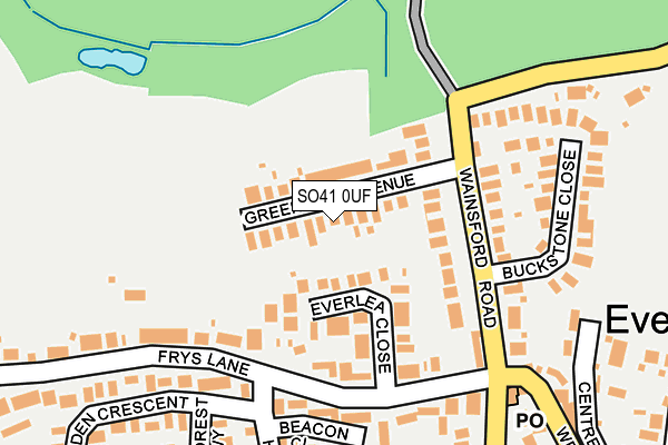 SO41 0UF map - OS OpenMap – Local (Ordnance Survey)
