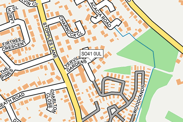 SO41 0UL map - OS OpenMap – Local (Ordnance Survey)