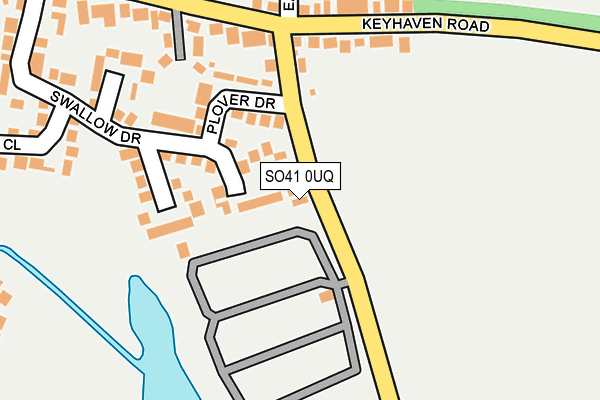 SO41 0UQ map - OS OpenMap – Local (Ordnance Survey)