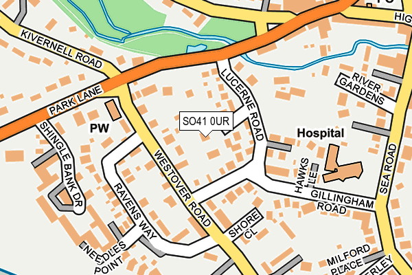 SO41 0UR map - OS OpenMap – Local (Ordnance Survey)