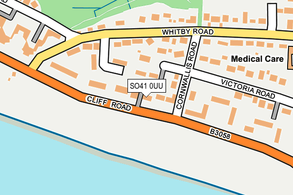 SO41 0UU map - OS OpenMap – Local (Ordnance Survey)