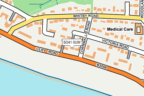 SO41 0UW map - OS OpenMap – Local (Ordnance Survey)