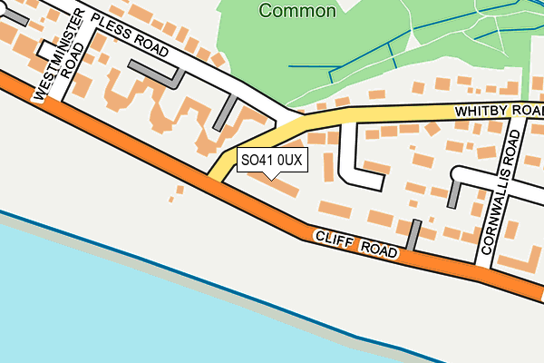 SO41 0UX map - OS OpenMap – Local (Ordnance Survey)