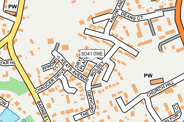 SO41 0WE map - OS OpenMap – Local (Ordnance Survey)