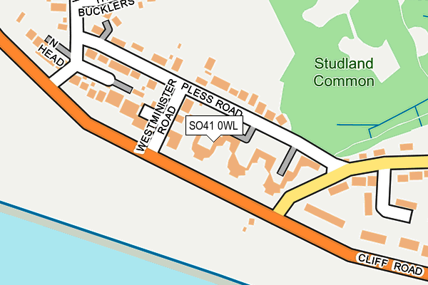 SO41 0WL map - OS OpenMap – Local (Ordnance Survey)