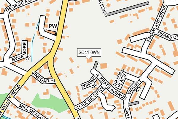SO41 0WN map - OS OpenMap – Local (Ordnance Survey)