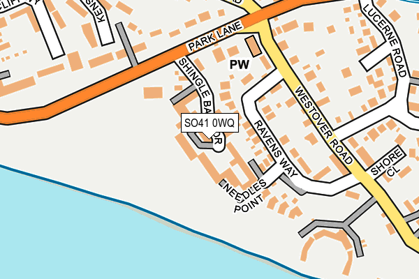 SO41 0WQ map - OS OpenMap – Local (Ordnance Survey)