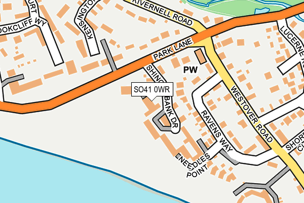 SO41 0WR map - OS OpenMap – Local (Ordnance Survey)