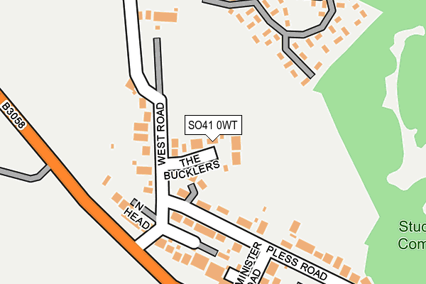 SO41 0WT map - OS OpenMap – Local (Ordnance Survey)