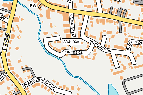 SO41 0XA map - OS OpenMap – Local (Ordnance Survey)