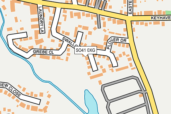 SO41 0XG map - OS OpenMap – Local (Ordnance Survey)
