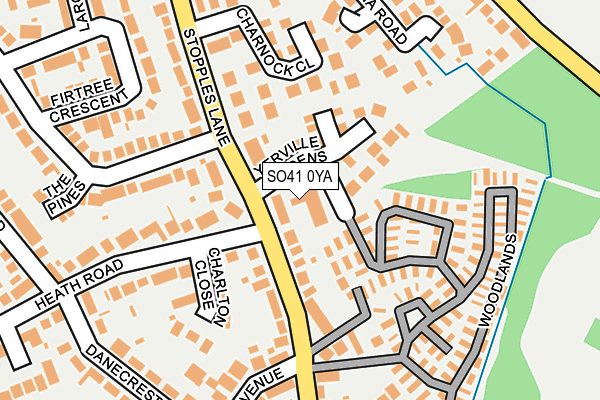 SO41 0YA map - OS OpenMap – Local (Ordnance Survey)