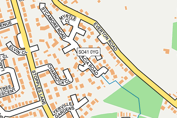 SO41 0YG map - OS OpenMap – Local (Ordnance Survey)
