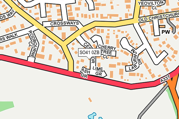 SO41 0ZB map - OS OpenMap – Local (Ordnance Survey)