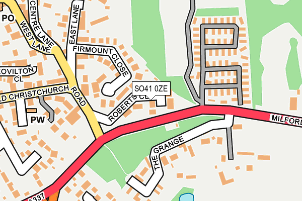 SO41 0ZE map - OS OpenMap – Local (Ordnance Survey)