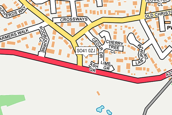 SO41 0ZJ map - OS OpenMap – Local (Ordnance Survey)