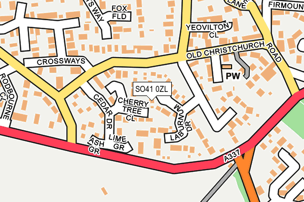 SO41 0ZL map - OS OpenMap – Local (Ordnance Survey)