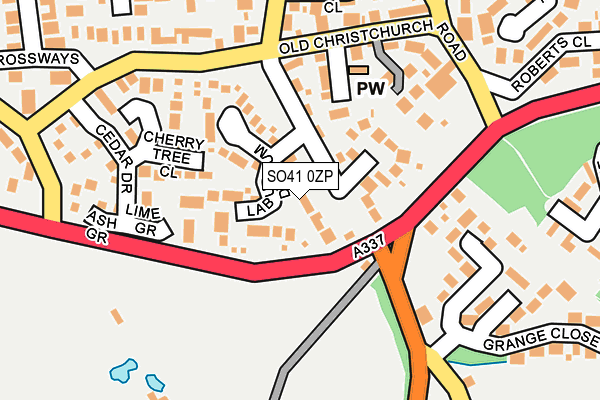 SO41 0ZP map - OS OpenMap – Local (Ordnance Survey)