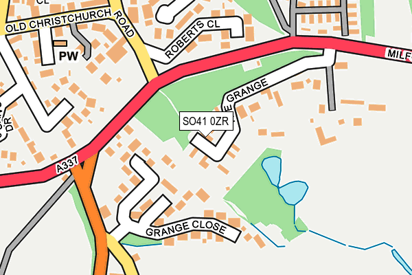 SO41 0ZR map - OS OpenMap – Local (Ordnance Survey)