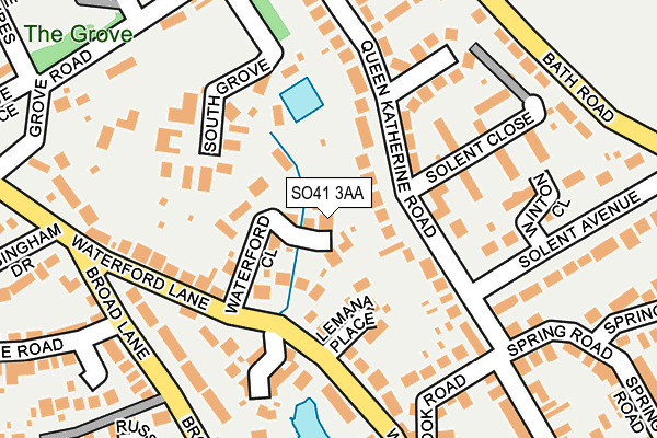 SO41 3AA map - OS OpenMap – Local (Ordnance Survey)