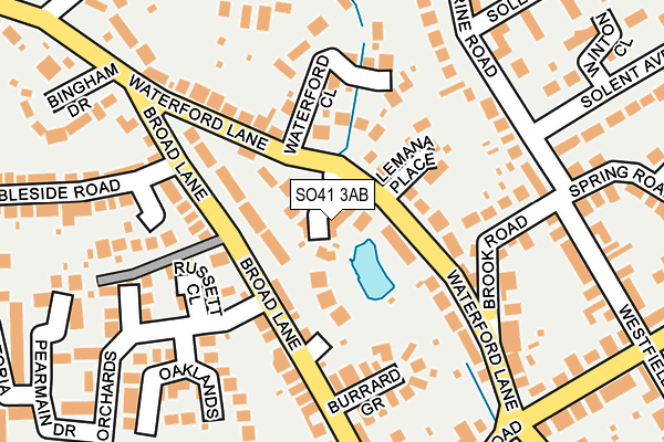 SO41 3AB map - OS OpenMap – Local (Ordnance Survey)