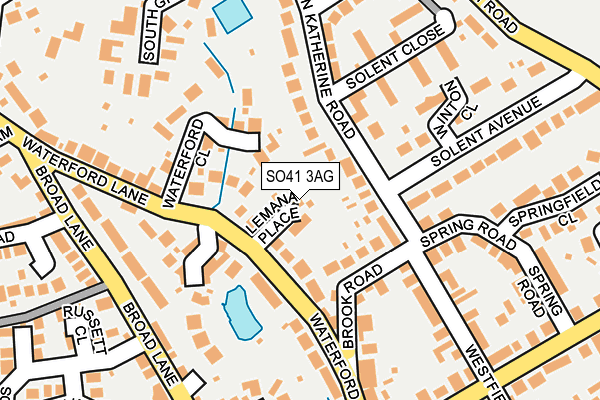 SO41 3AG map - OS OpenMap – Local (Ordnance Survey)