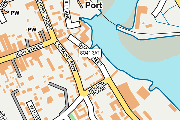 SO41 3AT map - OS OpenMap – Local (Ordnance Survey)