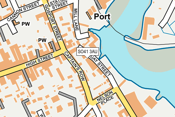 SO41 3AU map - OS OpenMap – Local (Ordnance Survey)
