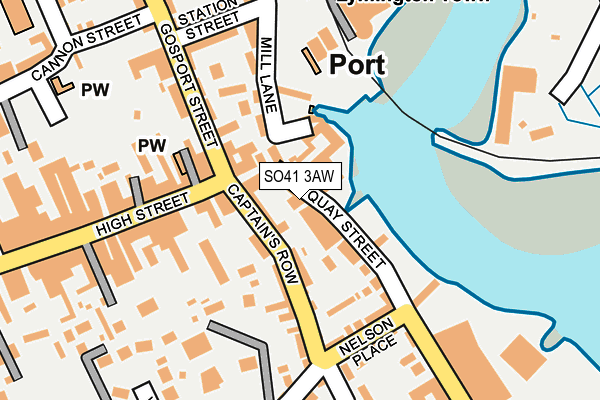 SO41 3AW map - OS OpenMap – Local (Ordnance Survey)