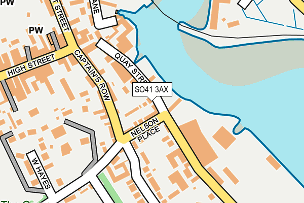 SO41 3AX map - OS OpenMap – Local (Ordnance Survey)
