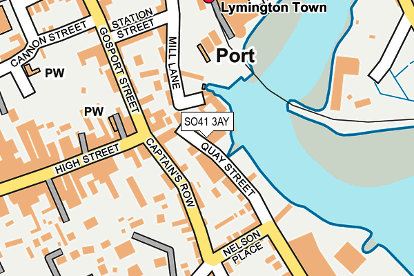 SO41 3AY map - OS OpenMap – Local (Ordnance Survey)