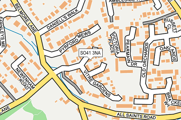 SO41 3NA map - OS OpenMap – Local (Ordnance Survey)