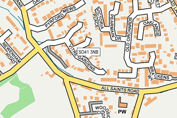 SO41 3NB map - OS OpenMap – Local (Ordnance Survey)