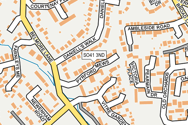 SO41 3ND map - OS OpenMap – Local (Ordnance Survey)