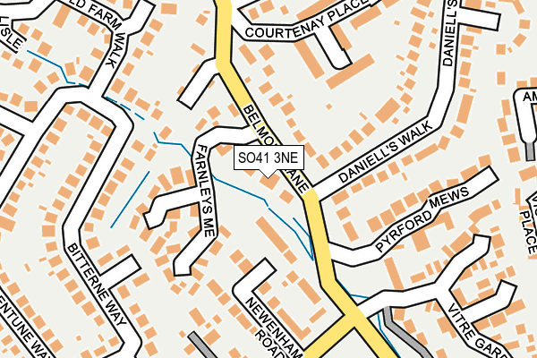 SO41 3NE map - OS OpenMap – Local (Ordnance Survey)