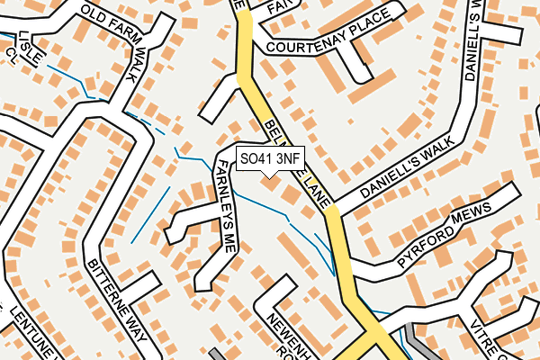 SO41 3NF map - OS OpenMap – Local (Ordnance Survey)