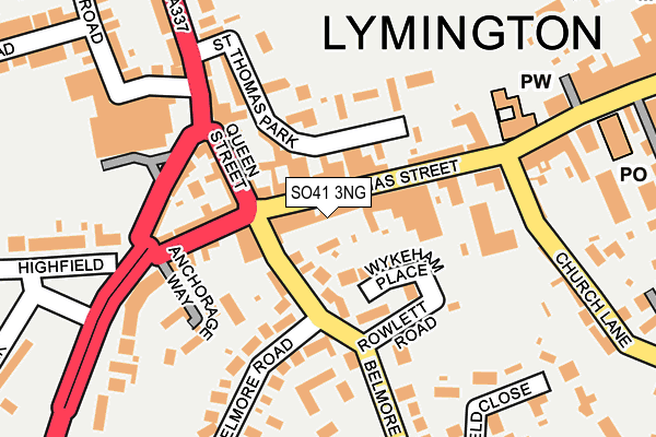 SO41 3NG map - OS OpenMap – Local (Ordnance Survey)