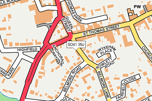 SO41 3NJ map - OS OpenMap – Local (Ordnance Survey)