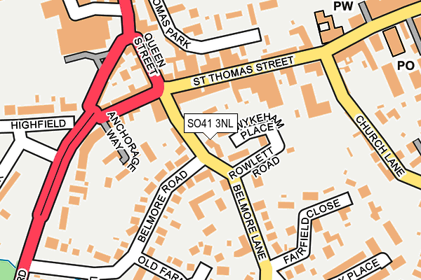 SO41 3NL map - OS OpenMap – Local (Ordnance Survey)