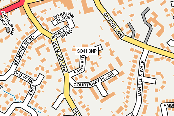 SO41 3NP map - OS OpenMap – Local (Ordnance Survey)