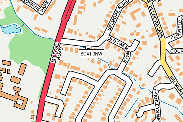 SO41 3NW map - OS OpenMap – Local (Ordnance Survey)