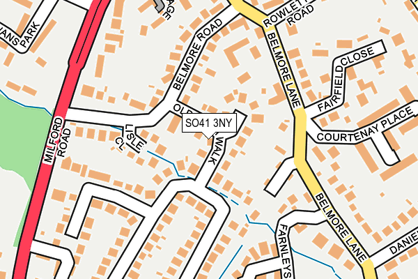 SO41 3NY map - OS OpenMap – Local (Ordnance Survey)