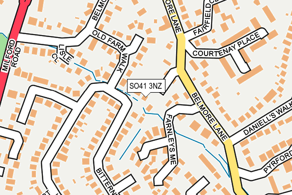 SO41 3NZ map - OS OpenMap – Local (Ordnance Survey)